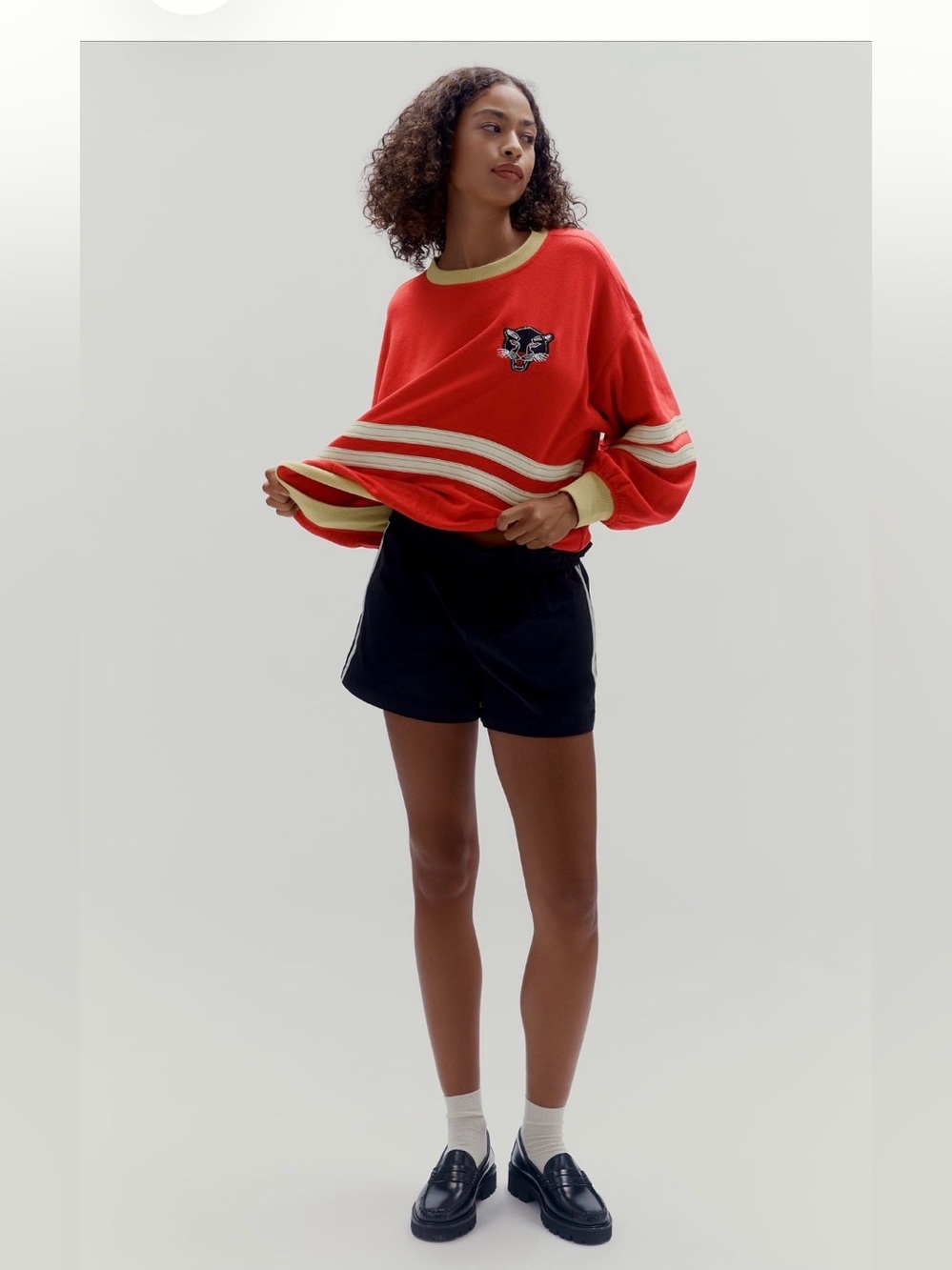 Anthropologie Pilcro oversized prep rally sweatshirt